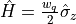 \large\hat{H}=\frac{w_{q}}{2}\hat{\sigma}_{z}