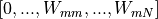 [0, ..., W_{mm} , ..., W_{mN} ]