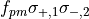 f_{pm}\sigma_{+,1}\sigma_{-,2}