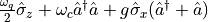 \frac{\omega_{q}}{2}\hat{\sigma}_{z} + \omega_{c}\hat{a}^{\dagger}\hat{a} + g\hat{\sigma}_{x}(\hat{a}^{\dagger} + \hat{a})